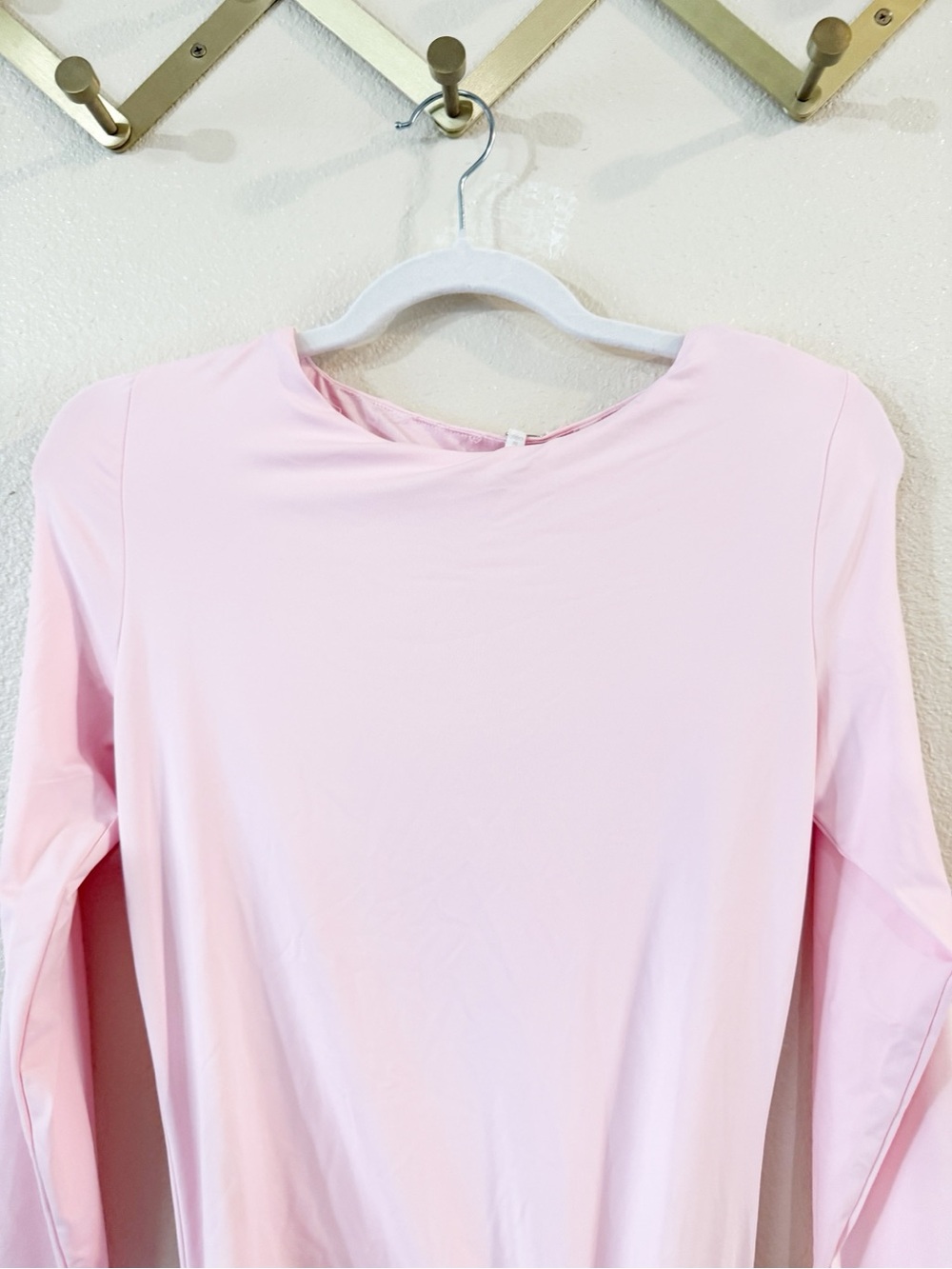 More To Come Josie Asymmetric Stretchy Mini Dress in Baby Pink size medium - Picture 7 of 9